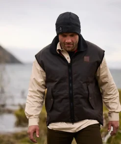 Men's Foxton Oilskin Vest with Wool Lining