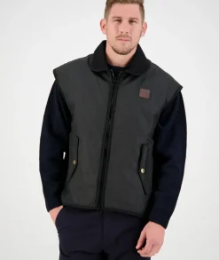 Men's Foxton Oilskin Vest with Wool Lining