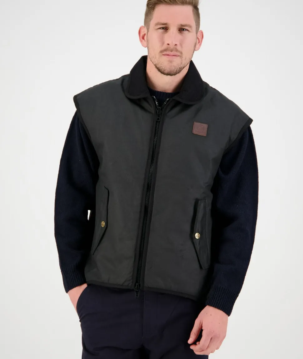 Men's Foxton Oilskin Vest with Wool Lining