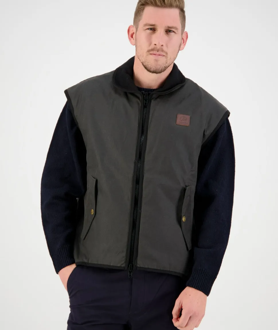 Men's Foxton Oilskin Vest with Wool Lining