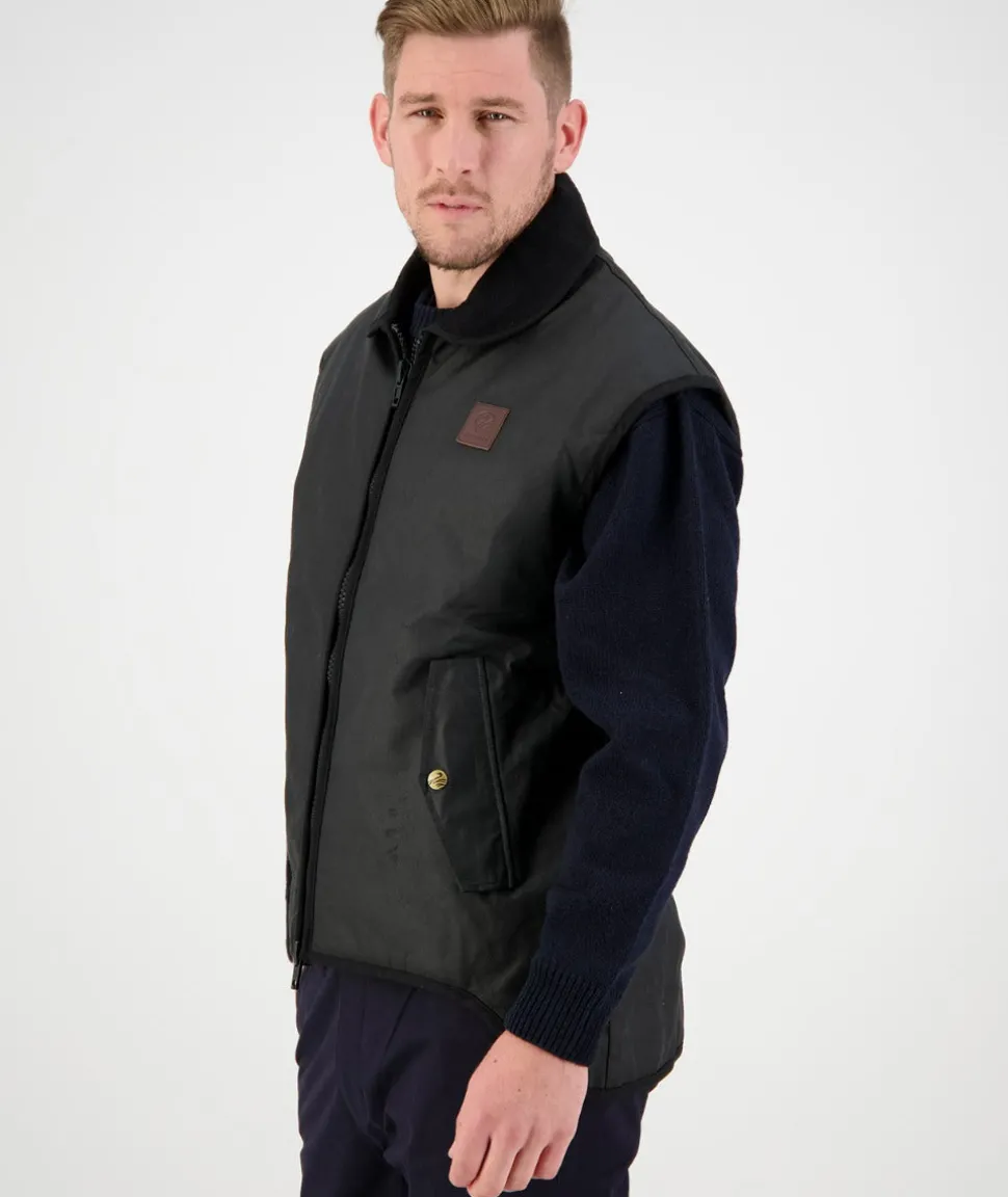 Men's Foxton Oilskin Vest with Wool Lining