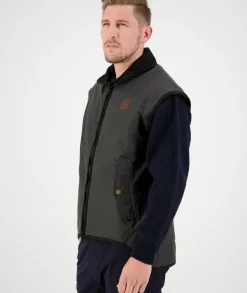 Men's Foxton Oilskin Vest with Wool Lining