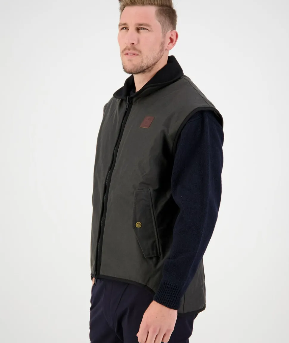 Men's Foxton Oilskin Vest with Wool Lining