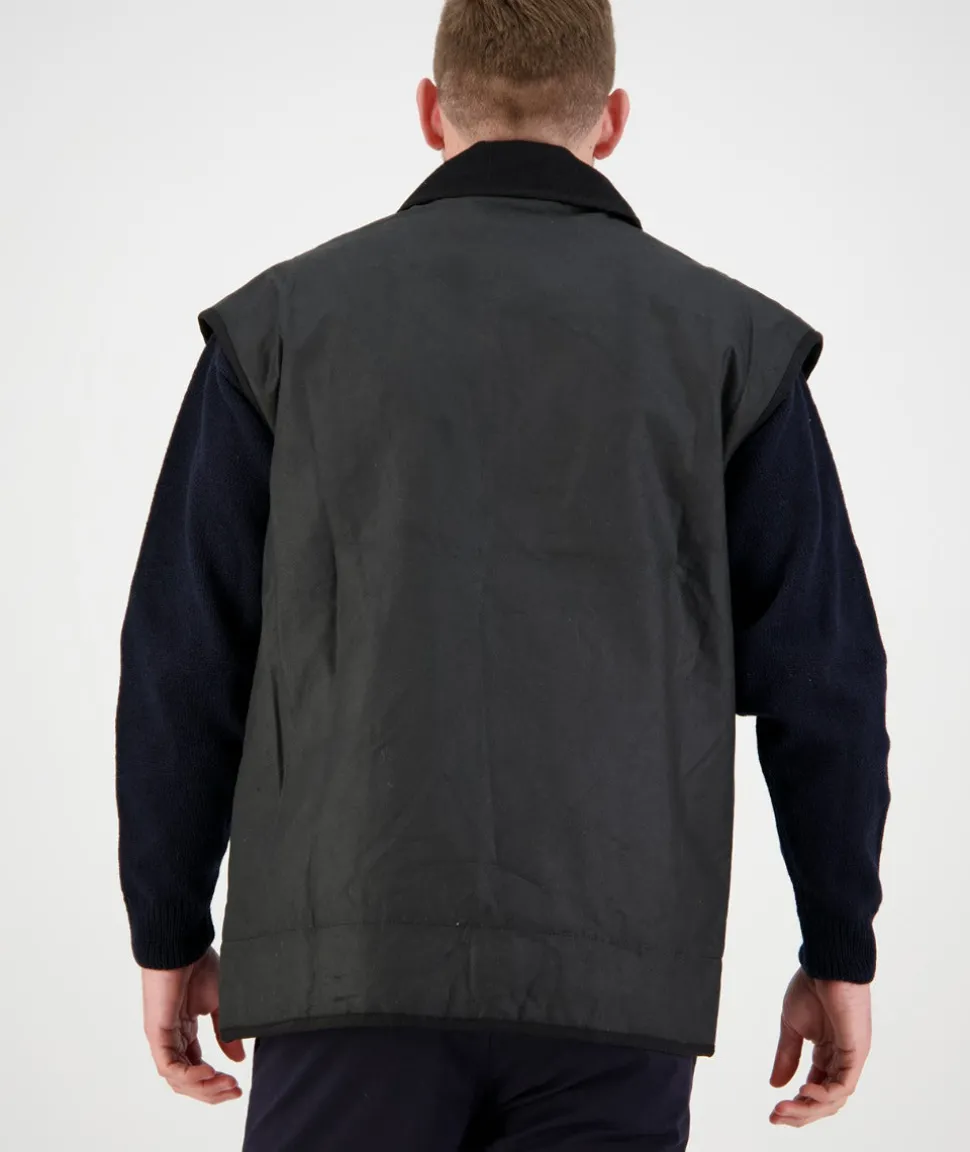 Men's Foxton Oilskin Vest with Wool Lining
