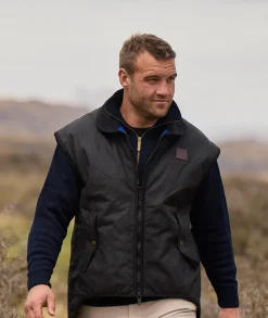 Men's Foxton Oilskin Vest with Wool Lining