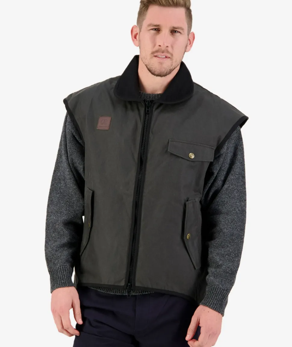 Men's Levels Oilskin Vest with Cotton Lining