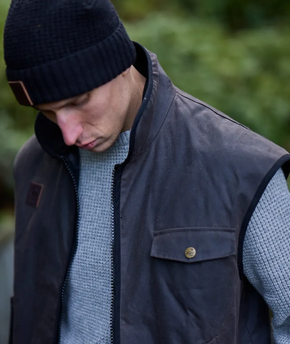 Men's Levels Oilskin Vest with Cotton Lining