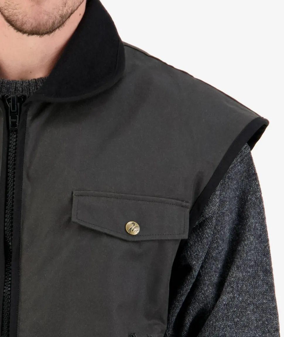 Men's Levels Oilskin Vest with Cotton Lining