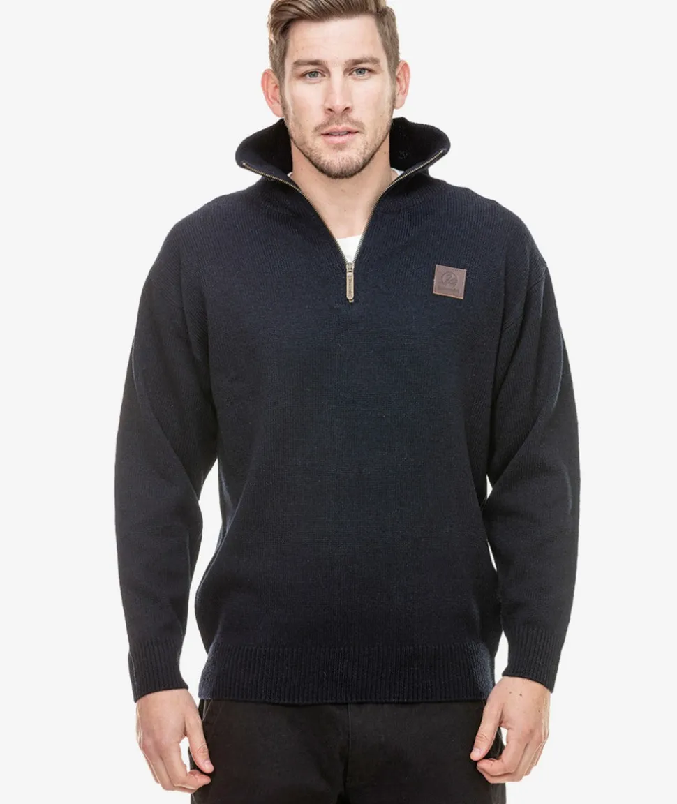 Men's Mariner Wool Zip Neck Sweater