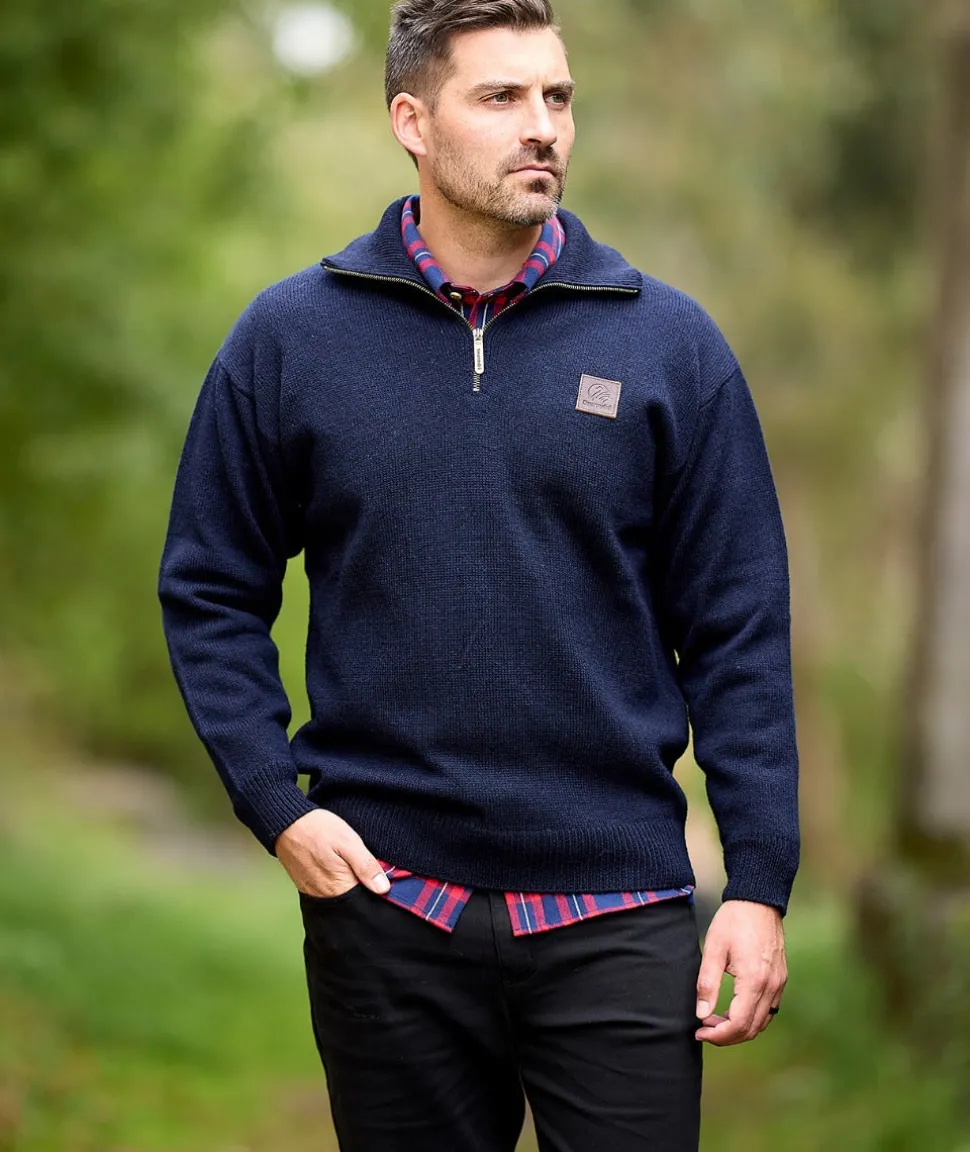 Men's Mariner Wool Zip Neck Sweater