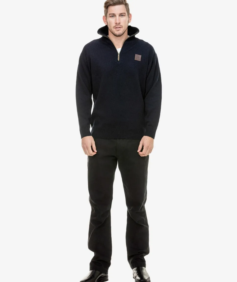 Men's Mariner Wool Zip Neck Sweater