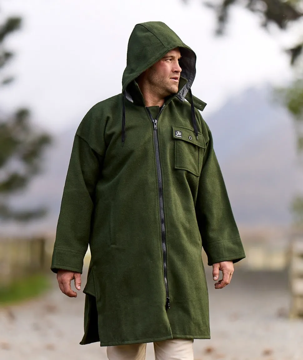 Men's Mosgiel Wool Bushshirt with Zip-up Front