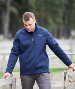 Men's Weka Technical Fleece Pullover with Bonded Wool Lining
