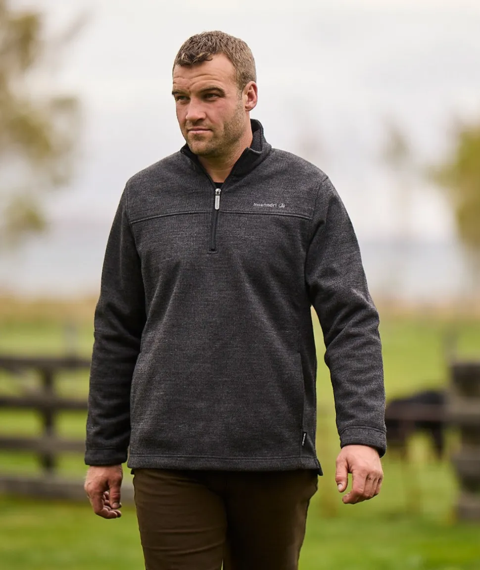 Men's Weka Technical Fleece Pullover with Bonded Wool Lining