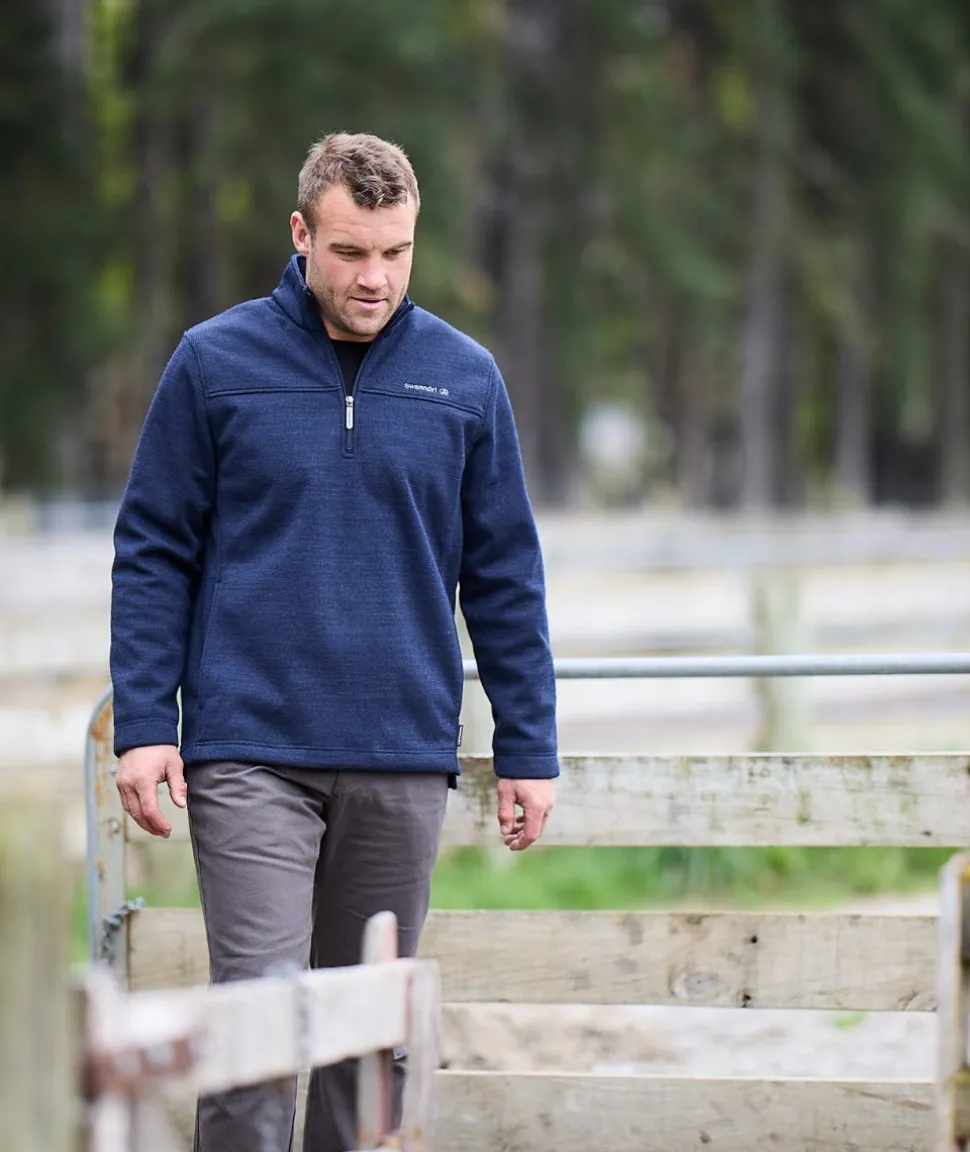 Men's Weka Technical Fleece Pullover with Bonded Wool Lining
