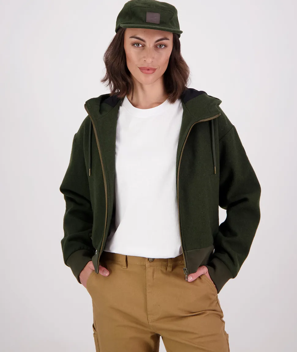 Women's Kentwood Cropped Wool Hoodie