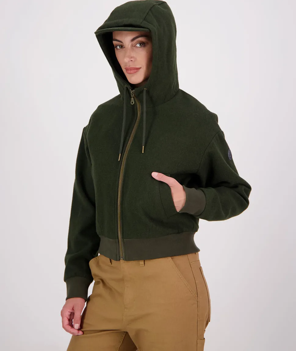 Women's Kentwood Cropped Wool Hoodie